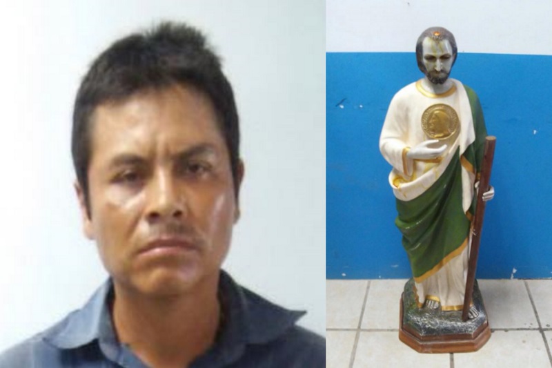 Capturado por robar en “Santuario de Guadalupe”