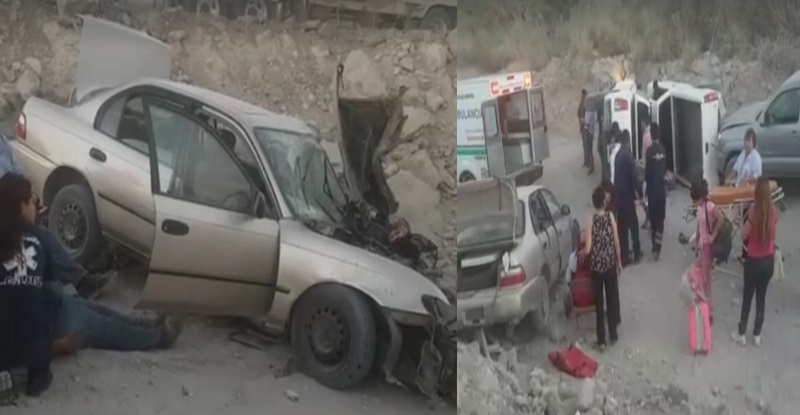“Carambola” vehicular y volcadura en la transpeninsular: 5 heridos