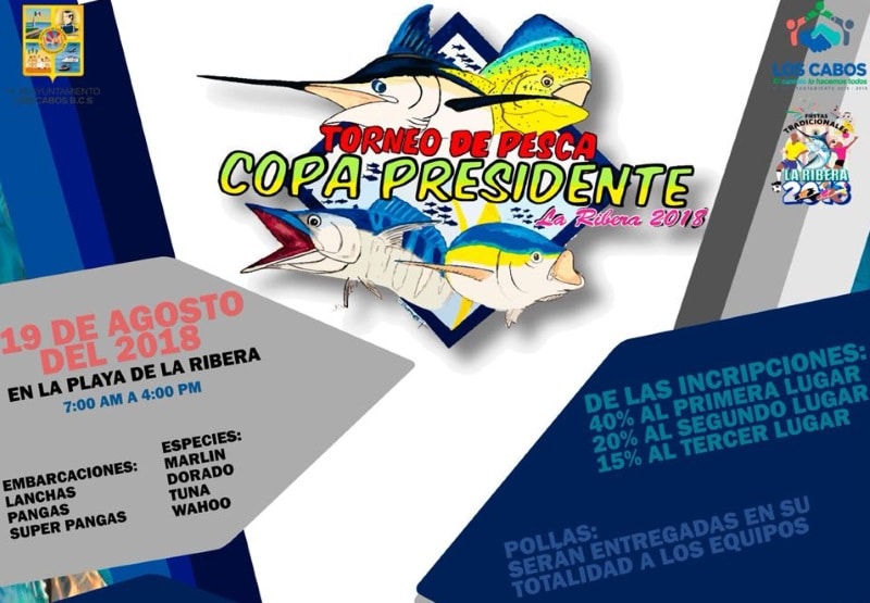 Invitan a torneo de pesca “Copa Presidente 2018” en La Ribera