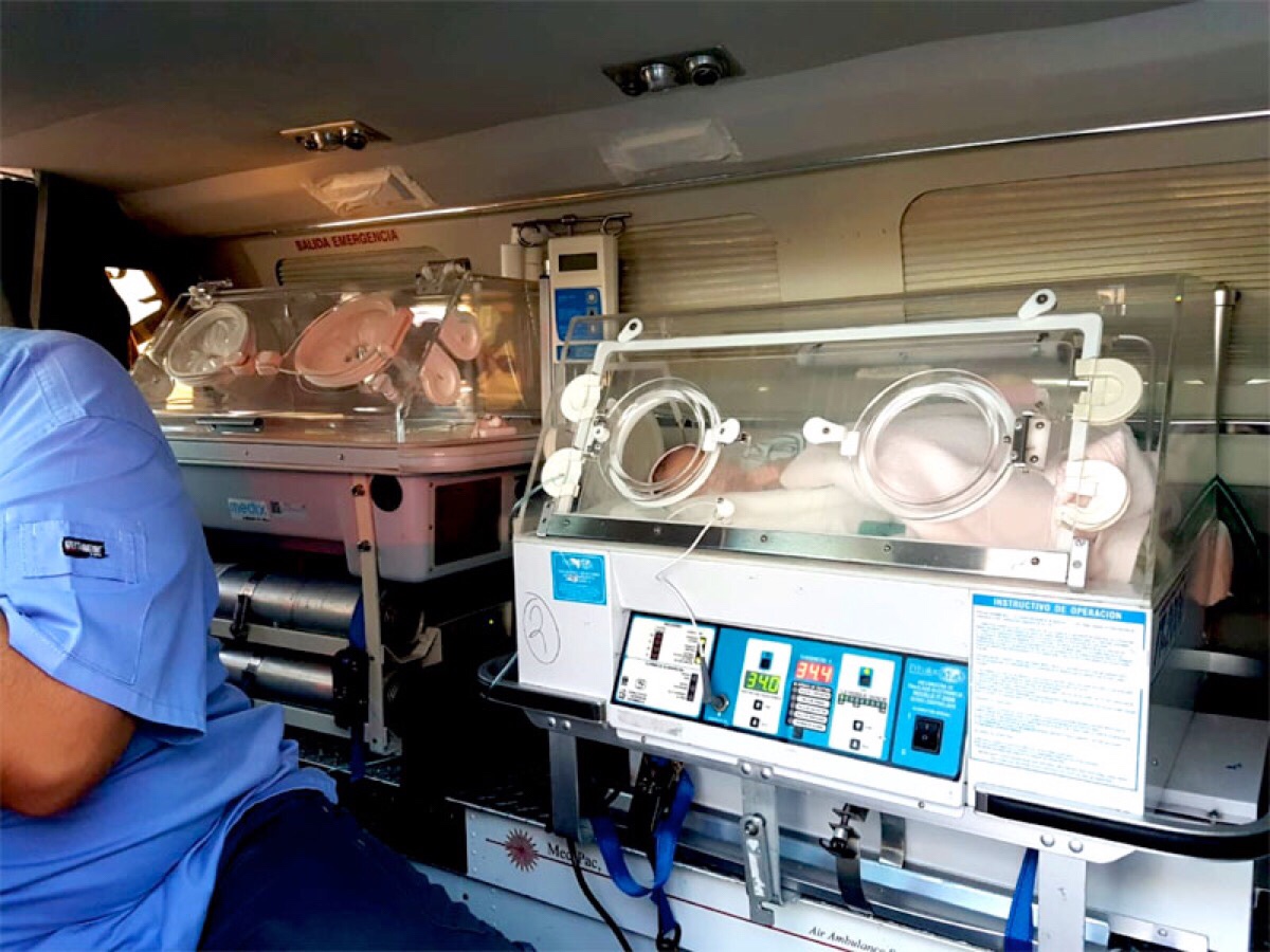 Agiliza aéreo ambulancia atención médica a recién nacidos