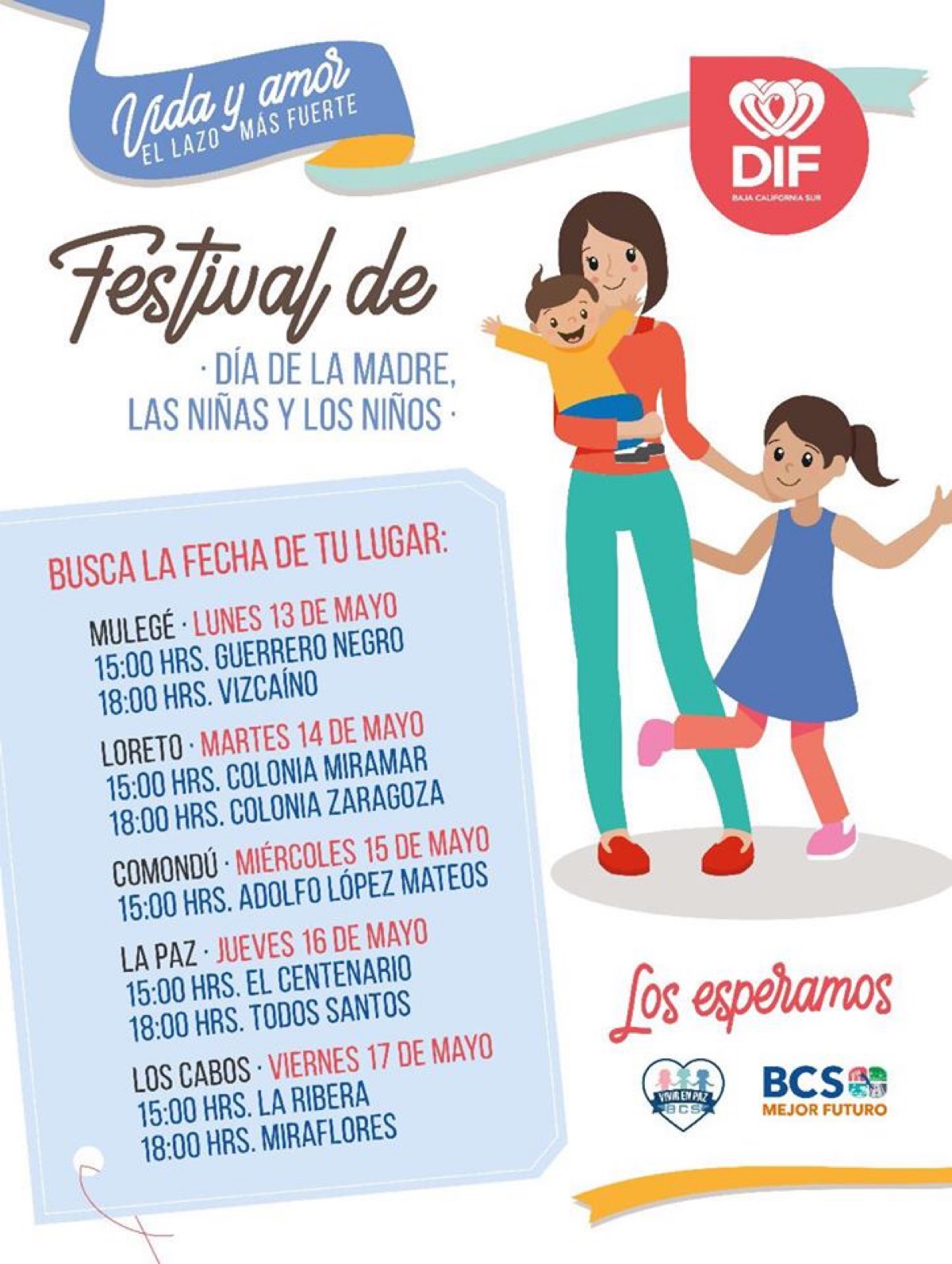 Realizará SEDIF festivales del Día de las Madre, Niñas y Niños en los cinco municipios