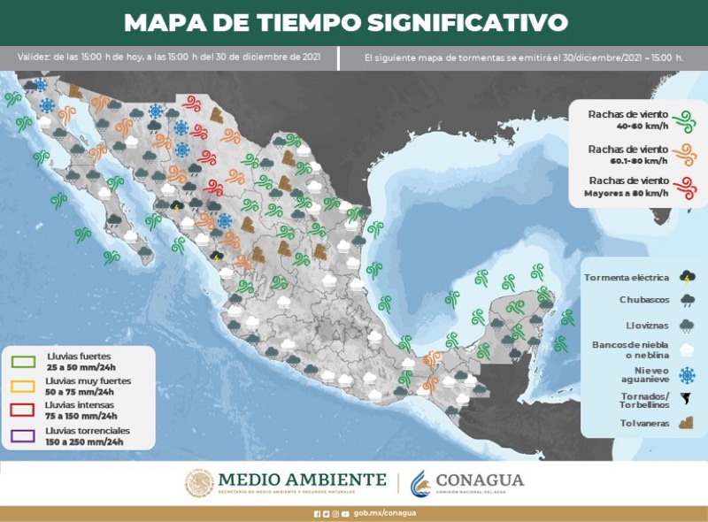Pronostican en BCS bajas temperaturas para fin de año