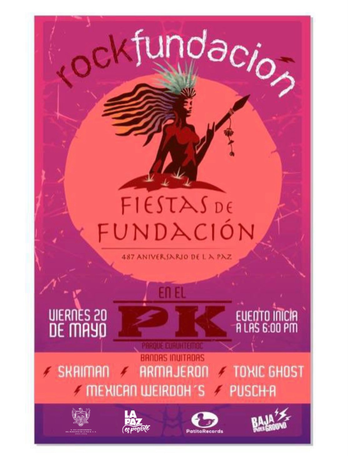 Realizarán Festival del Rock en el marco de las fiestas de fundación de La Paz