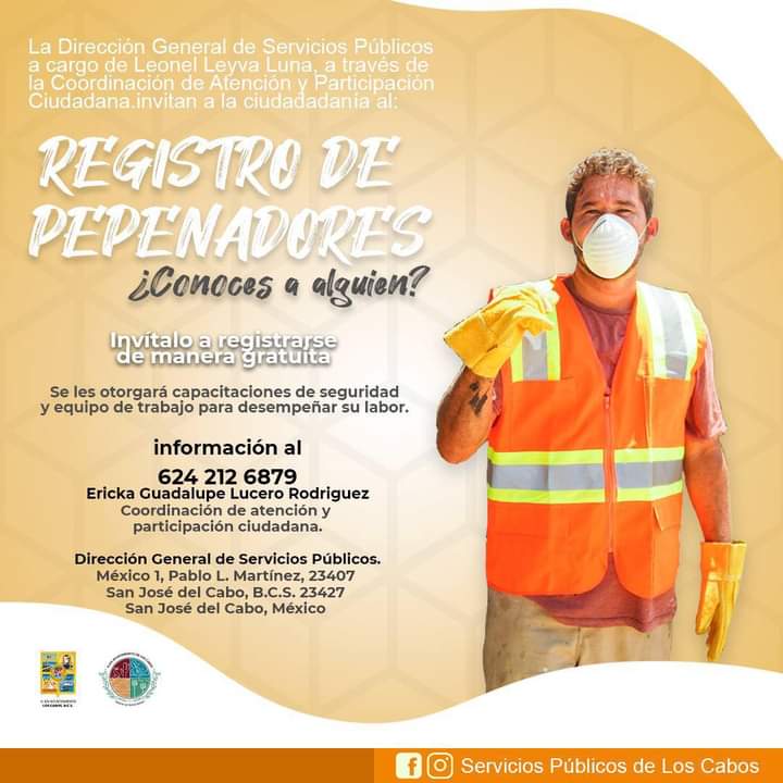 Inicia Servicios Públicos de Los Cabos un programa para registrar a recolectores de residuos en zonas urbanas