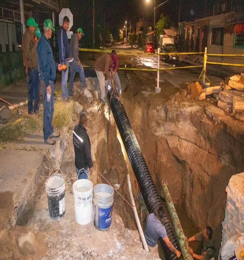 Prepara Oomsapas La Paz socavón en calles Guillermo Prieto Sonora