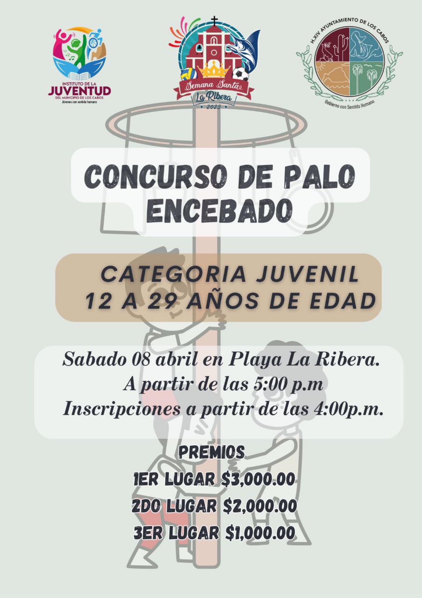 Participa en las actividades que realizará el INJUVE Los Cabos en el marco de la “Semana Santa La Ribera 2023”