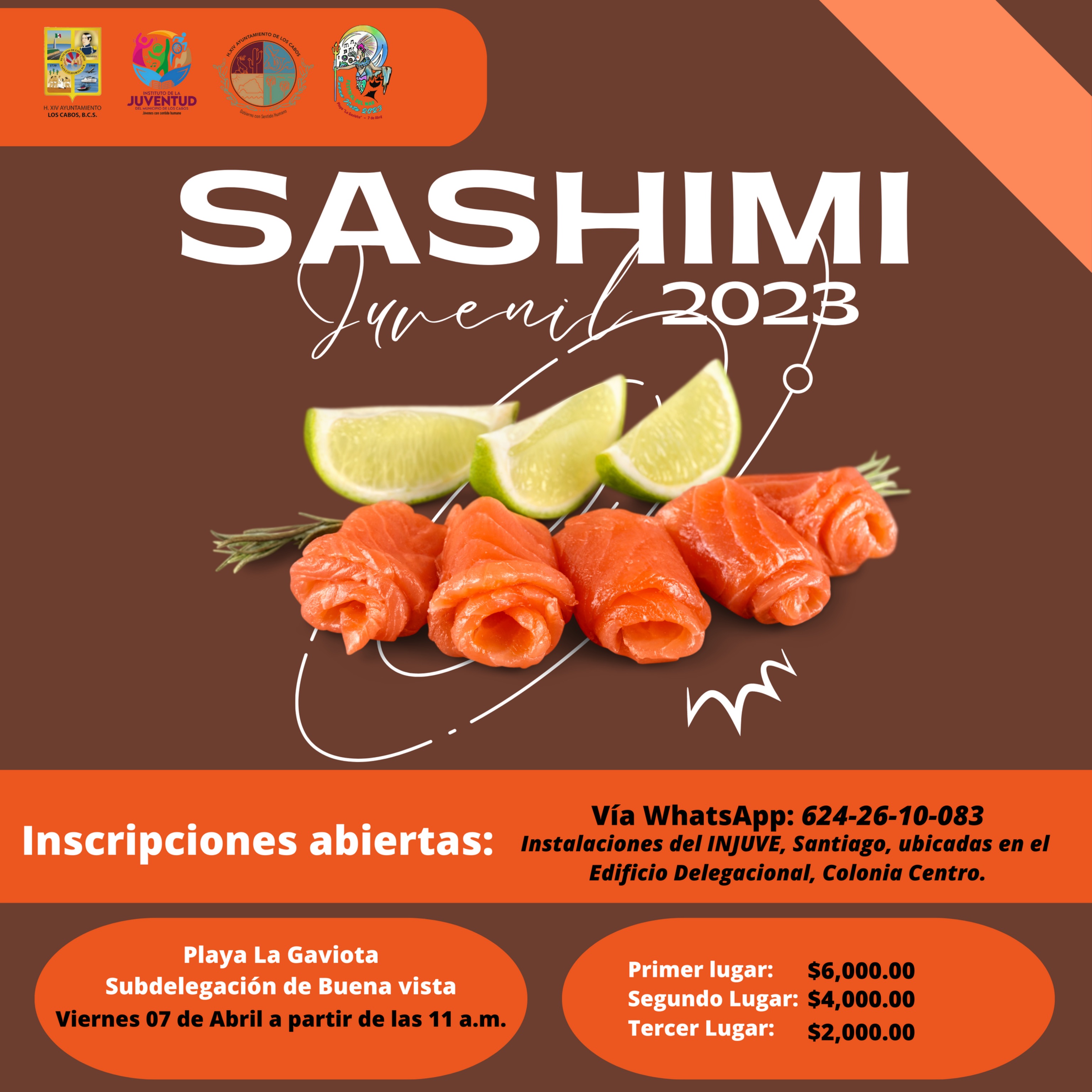 El Gobierno de Los Cabos invita a la juventud de la zona a participar en el “Sashimi Juvenil 2023”