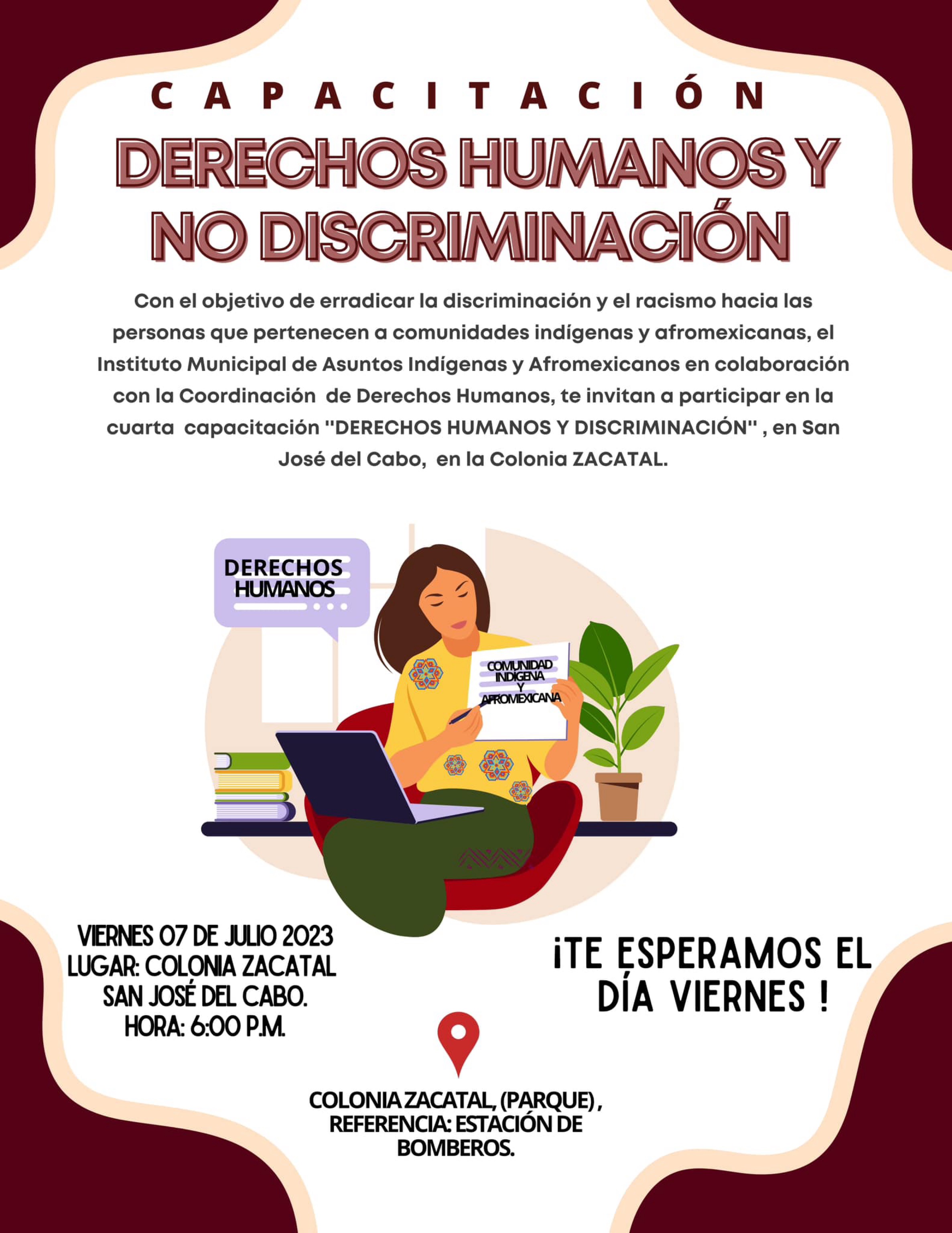 Buscan erradicar en Los Cabos la segregación, racismo y discriminación hacia comunidades indígenas y afromexicanas, invitan a la 4ta Capacitación en “Derechos Humanos y No Discriminación”