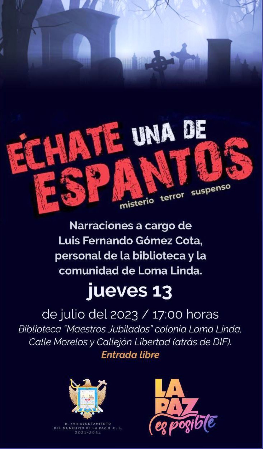 Presentarán el programa “Échate una de Espantos” en La Paz