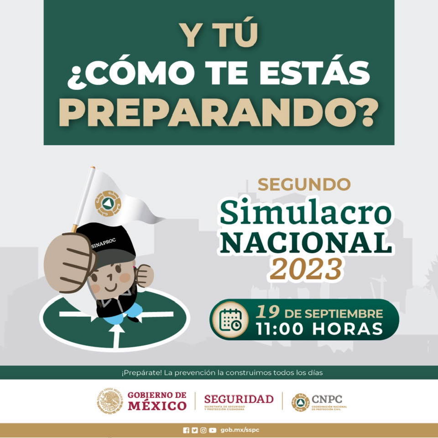 Invitan Estado y Federación a participar en Segundo Simulacro Nacional de Protección Civil