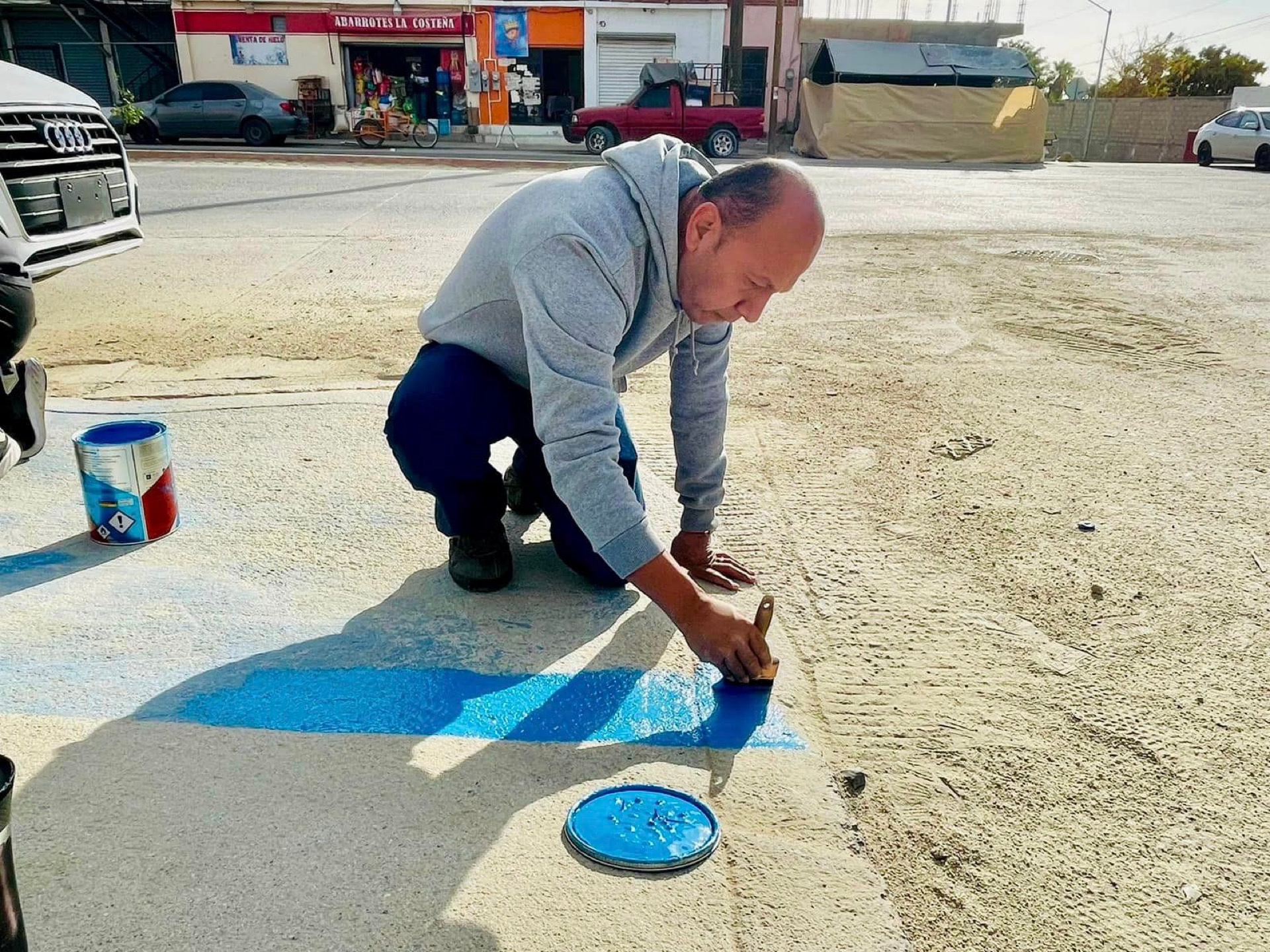 Realizan la “Gran Pintada Azul” en Los Cabos; a fin de asegurar la accesibilidad para personas con discapacidad motriz