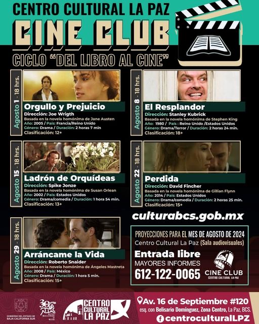 ANUNCIAN EN AGOSTO NUEVAS FUNCIONES DE CICLO DE CINE