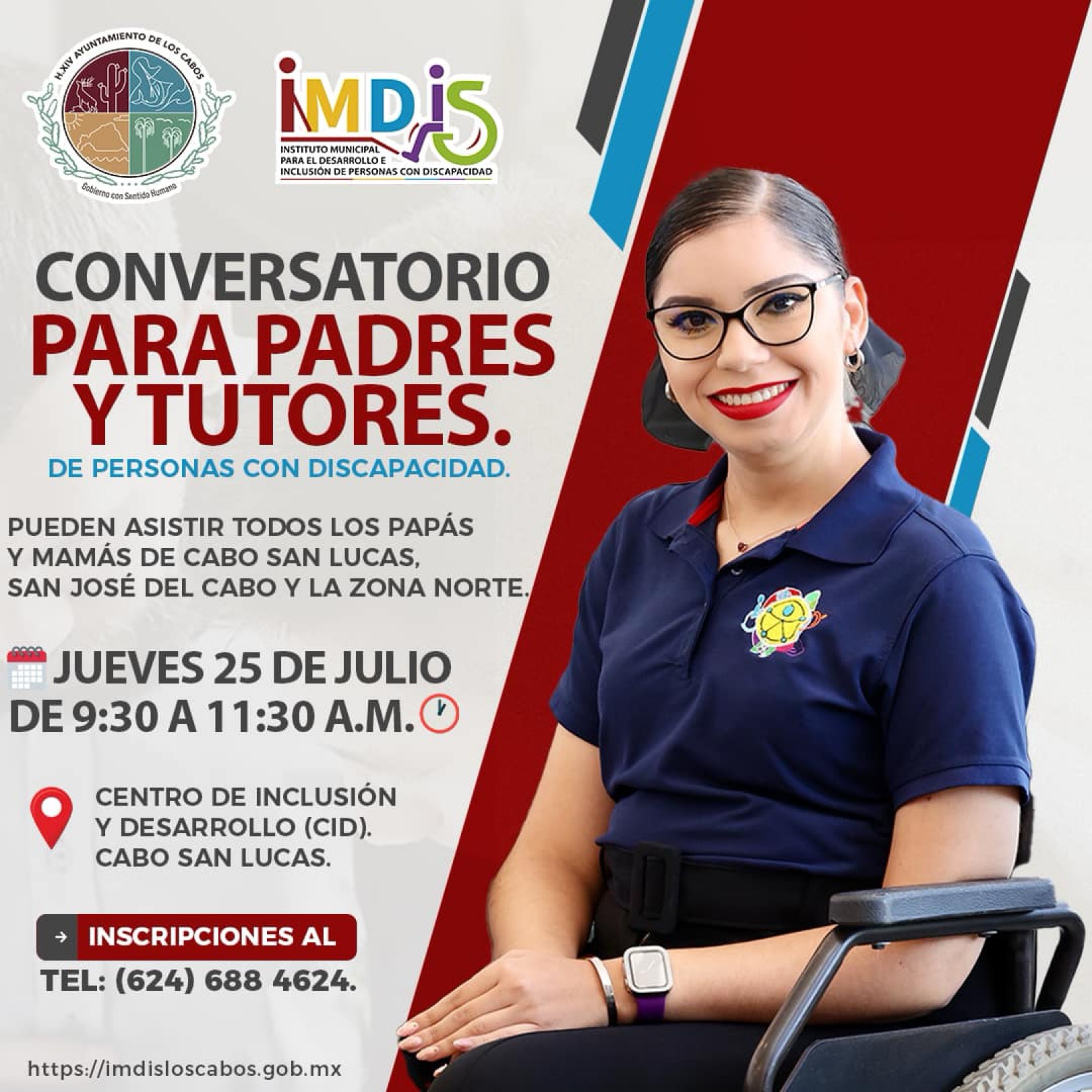 Invita IMDIS Los Cabos a conversatorio para padres o tutores de personas con discapacidad, este jueves en el Centro de Desarrollo Infantil de CSL