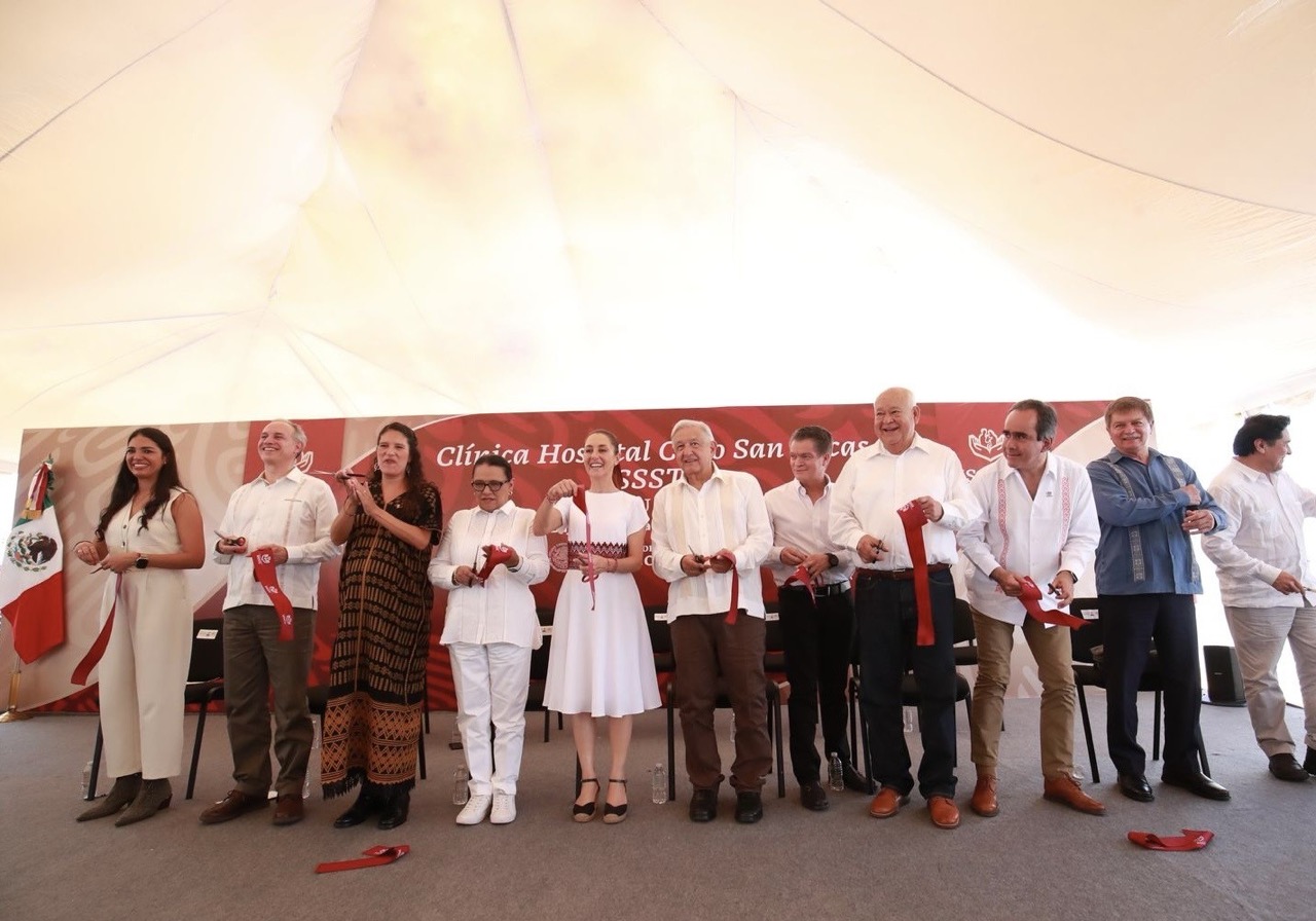 PRESIDENTE AMLO Y GOBERNADOR VMCC INAUGURAN NUEVA CLÍNICA HOSPITAL DEL ISSSTE EN CSL