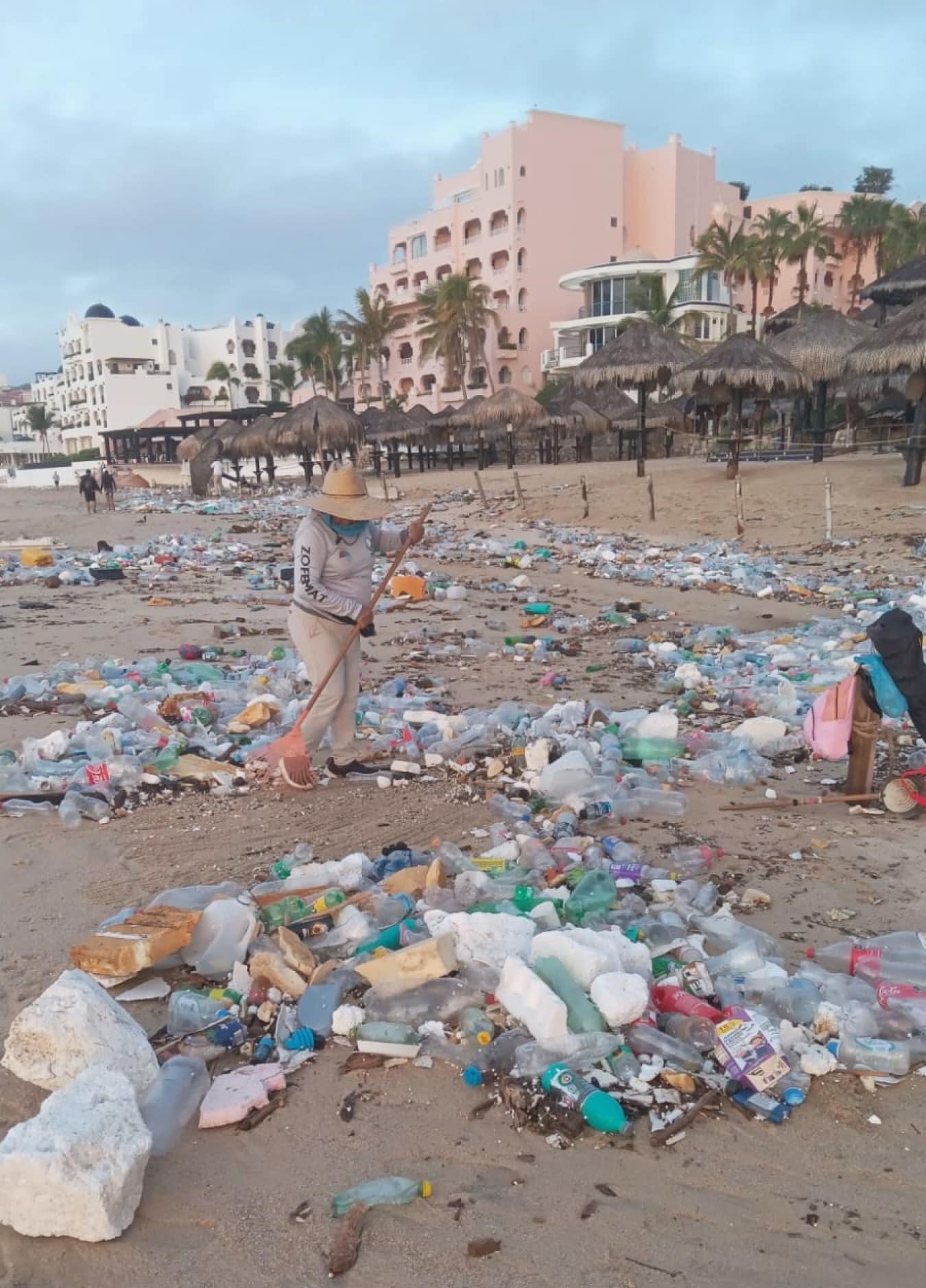 Retiran 70 toneladas de basura y desechos en playas y Bahía de CDL; participan personal del sector hotelero y restaurantero, así como autoridades municipales