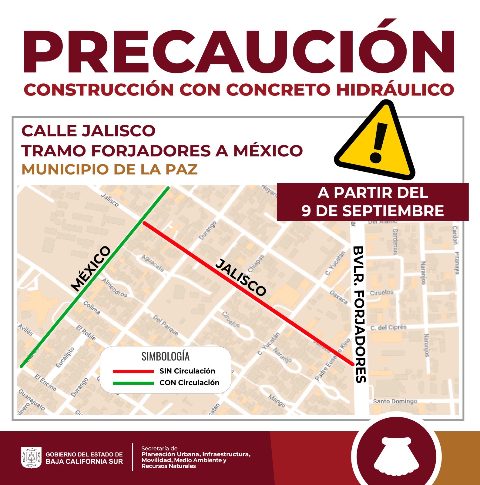 INICIARÁ LA RECONSTRUCCIÓN DE CALLE JALISCO EN LA PAZ