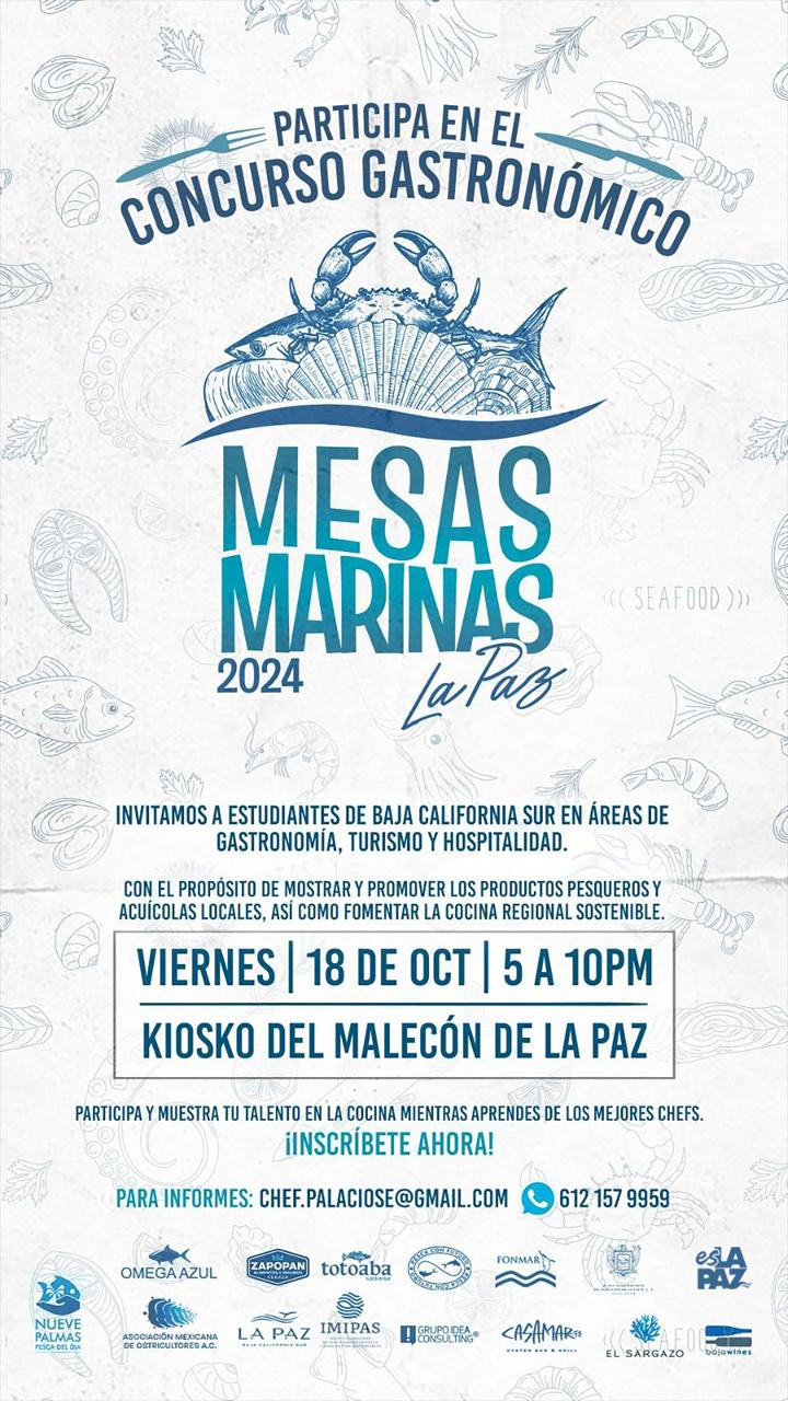 Turismo Municipal invita al concurso “Mesas MarinasLa Paz 2024”