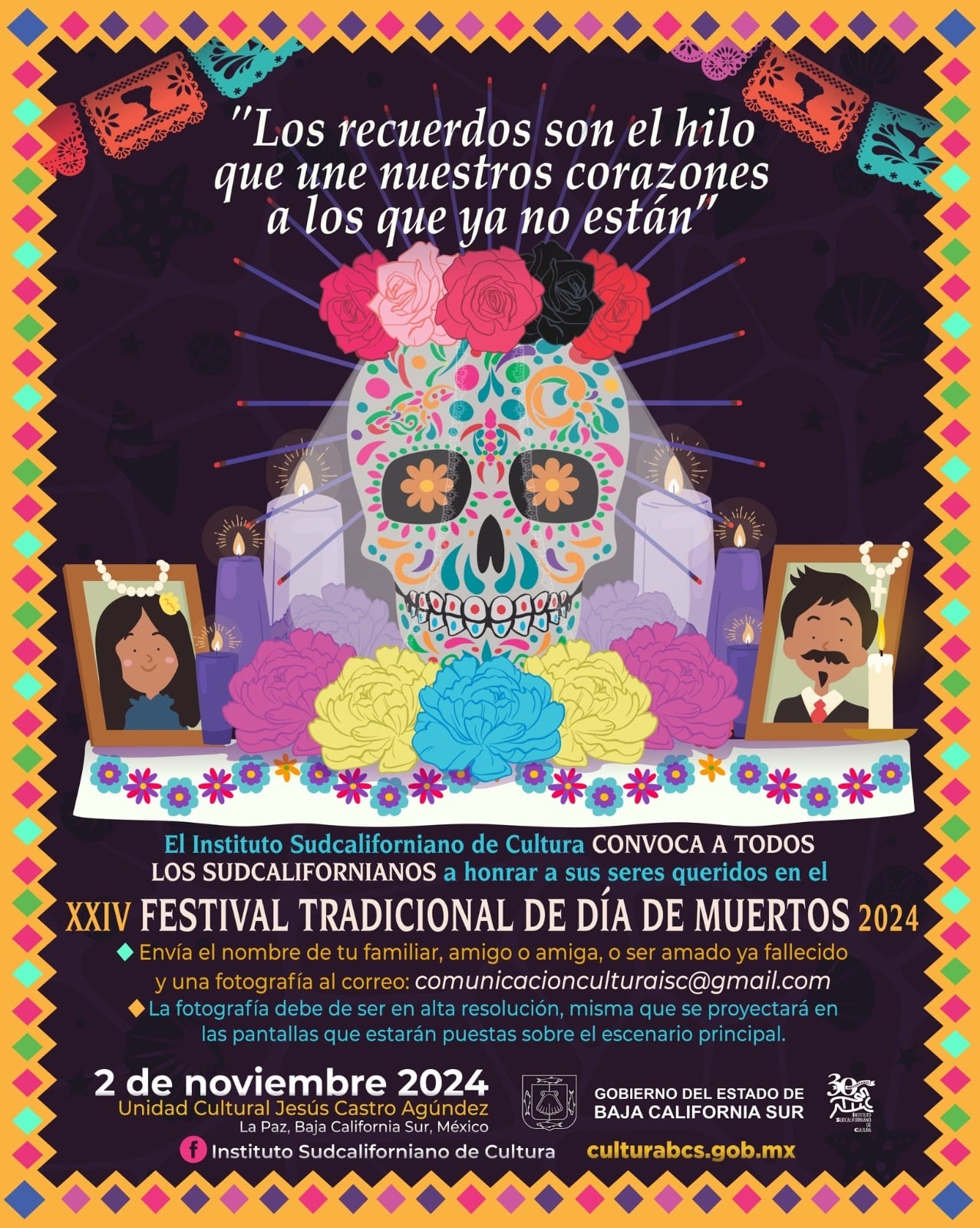 CONVOCAN A PARTICIPAR EN ACTIVIDAD ALUSIVA AL DÍA DE MUERTOS