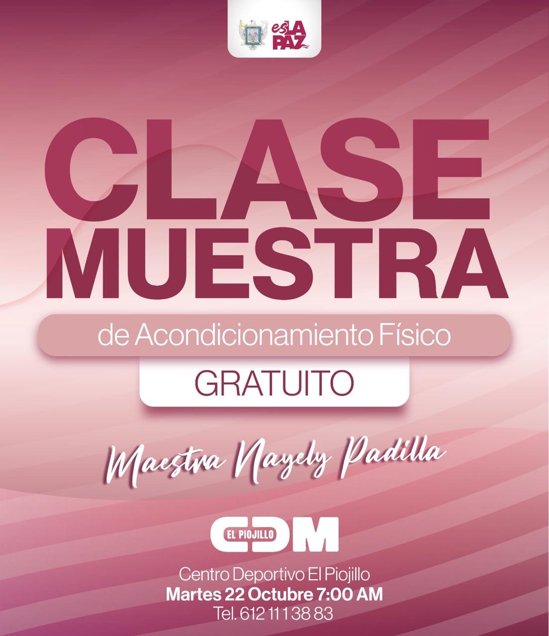 Invitan a clase muestra de activación física en el CDM “El Piojillo”