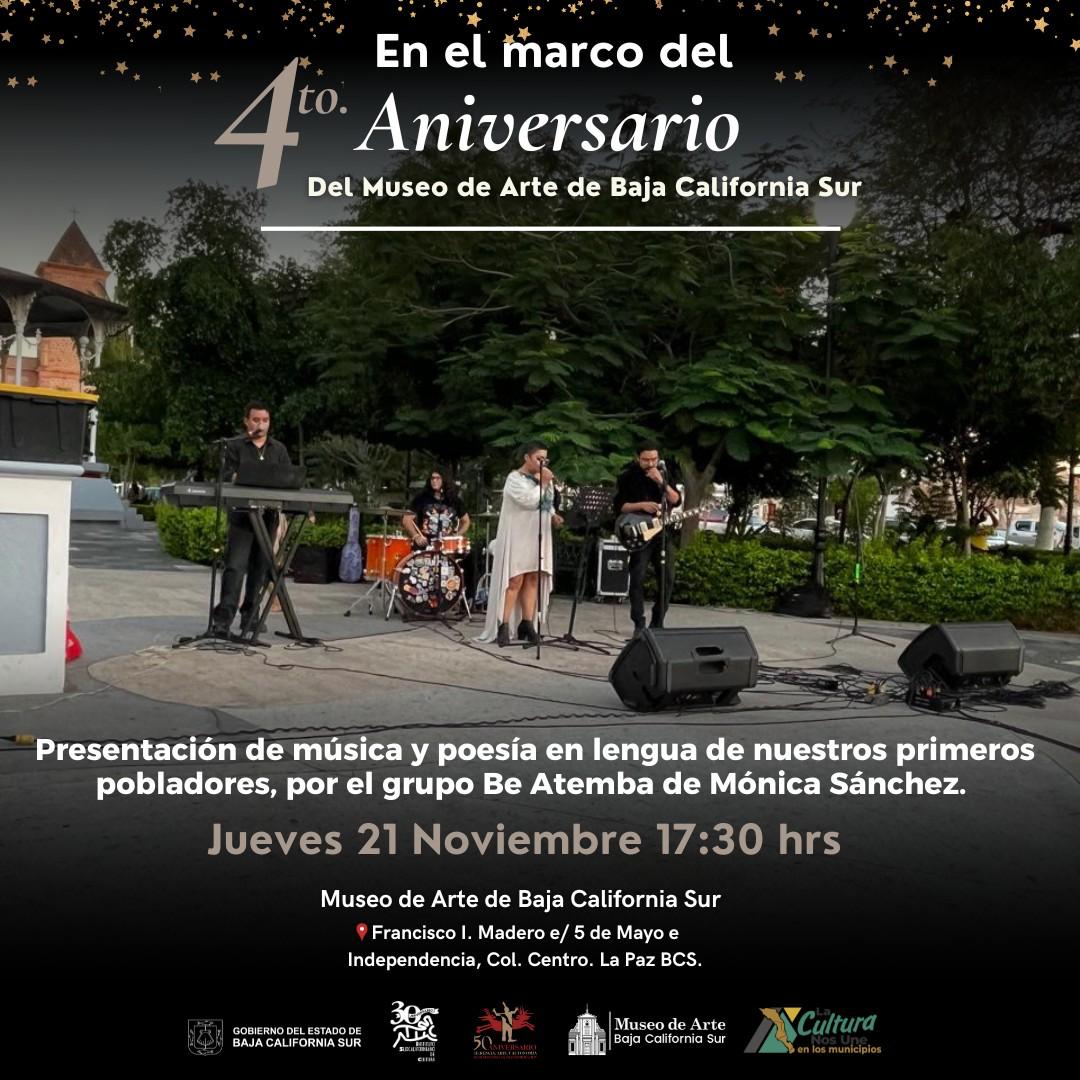 PRESENTARÁN MÚSICA Y POESÍA EN EL MUSEO DE ARTE DE BCS