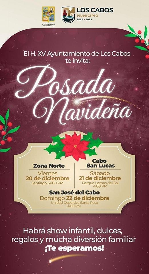 El XV Ayuntamiento de Los Cabos te invita a la Posada Navideña en la Delegación de Cabo San Lucas