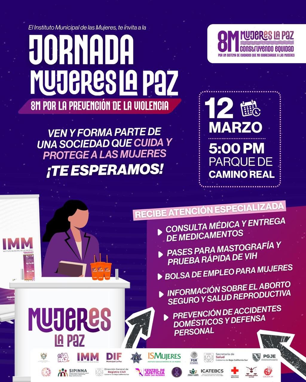 Invita IMM La Paz a la Jornada “MujerEs La Paz” en la colonia Camino Real