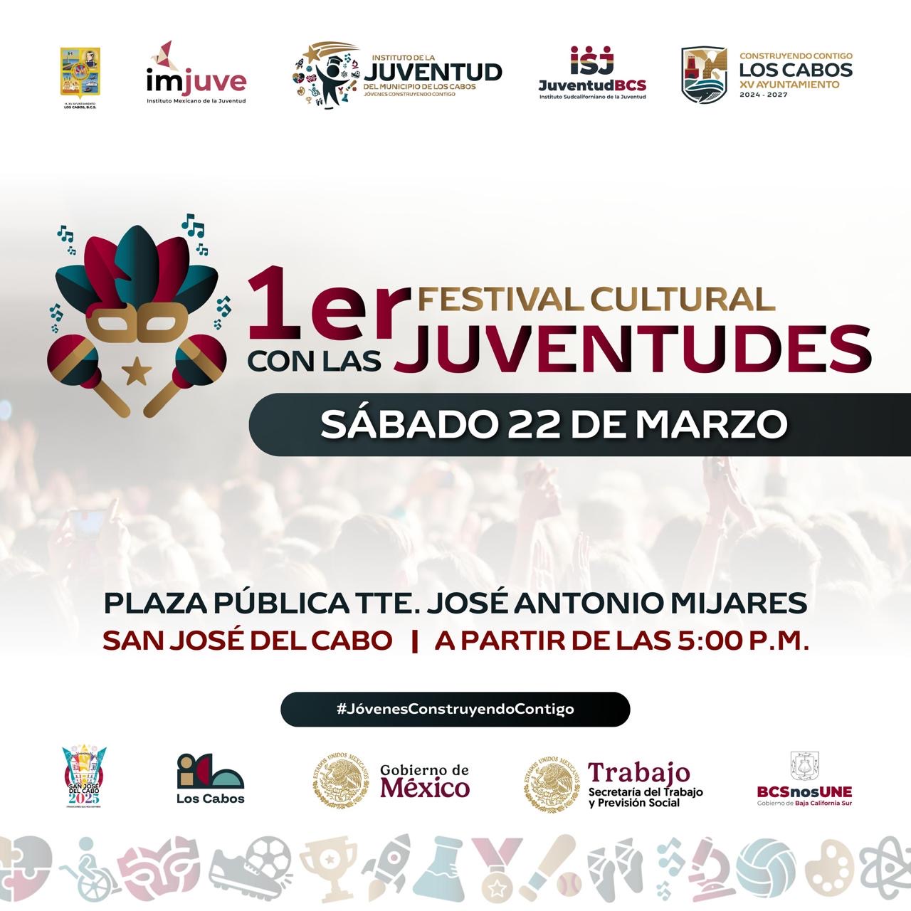 Invitan a participar en el primer Festival Cultural con las Juventudes; será este 22 de marzo