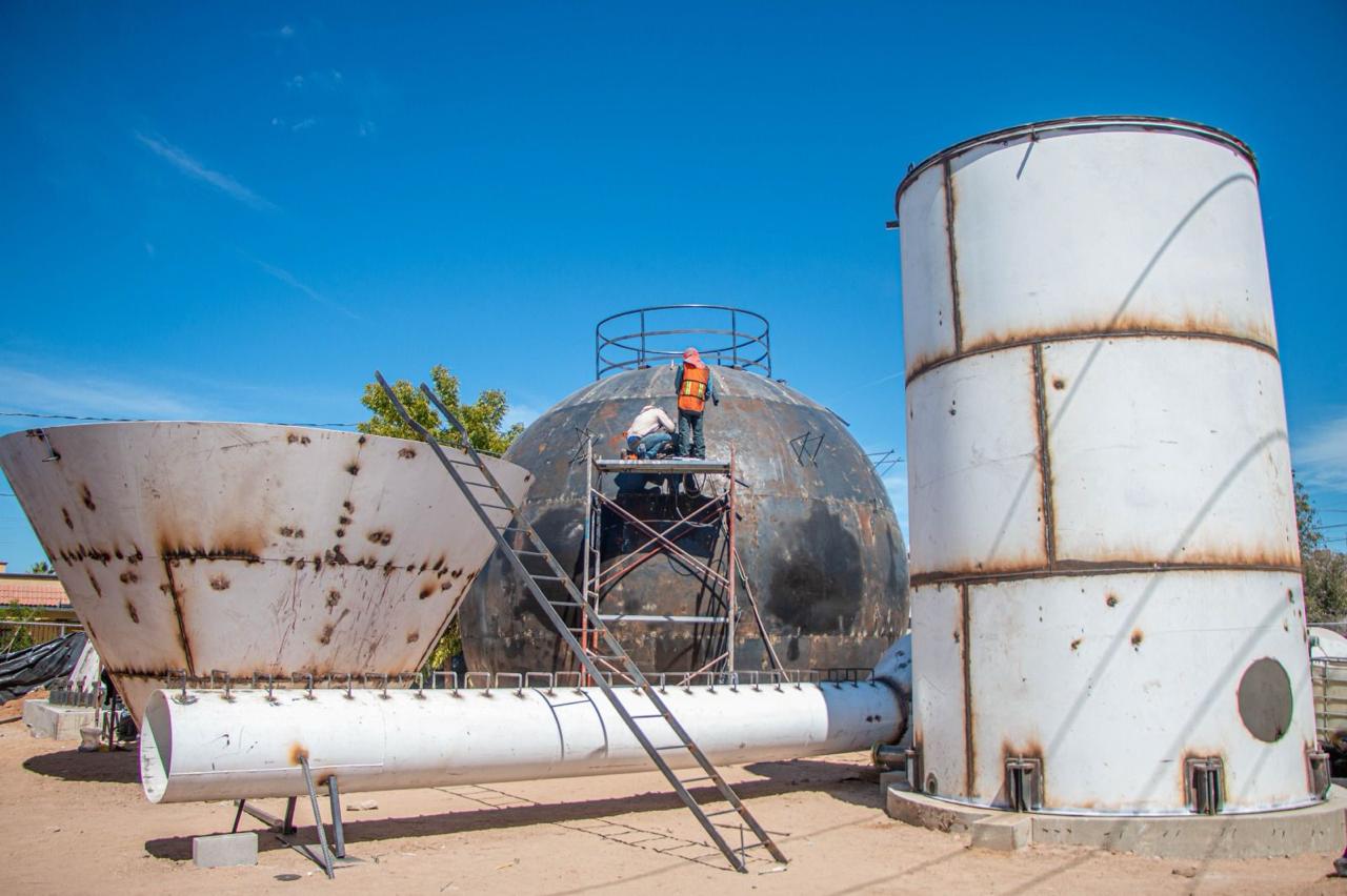 Avanza construcción del tanque elevado en la colonia Indeco