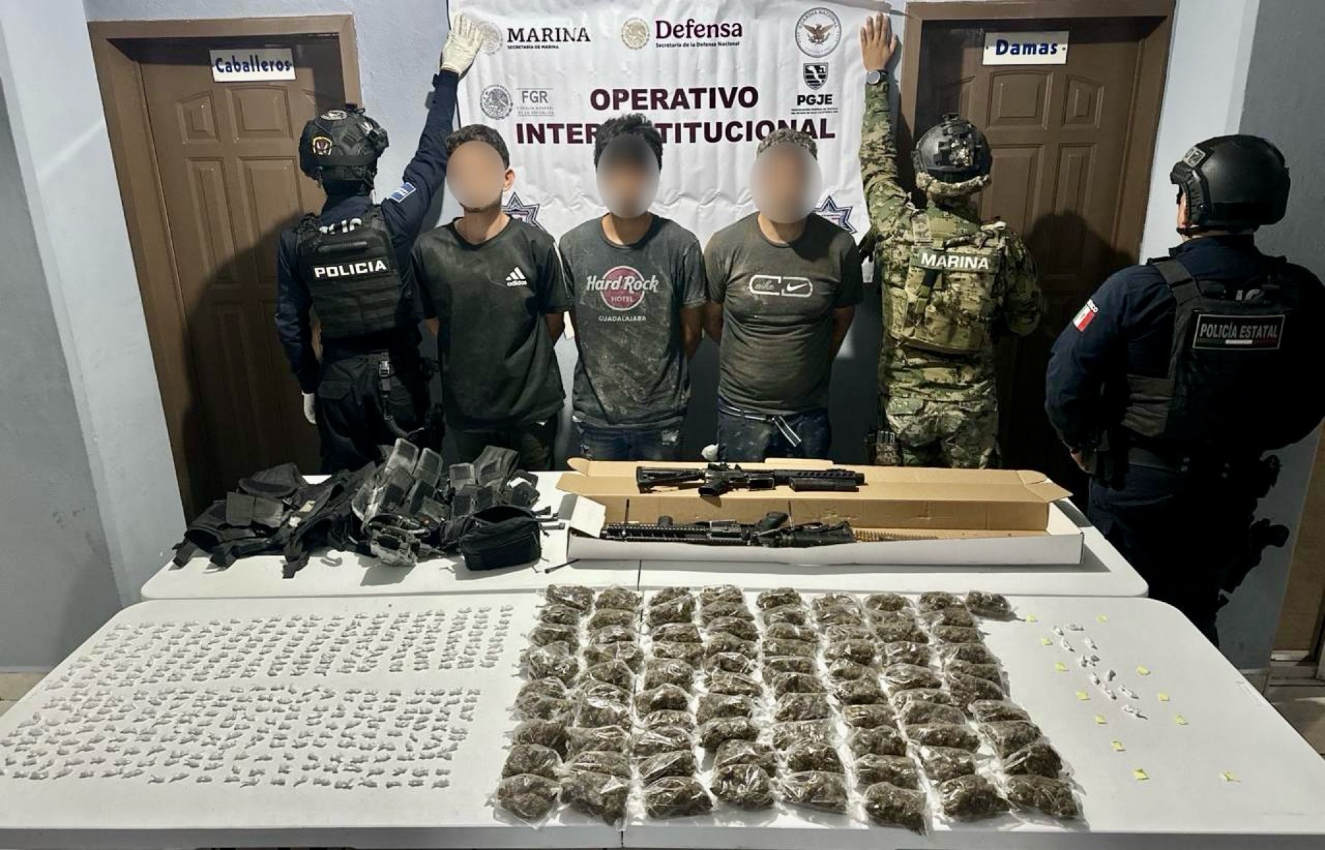 SE ASEGURAN PERSONAS, ARMAS Y DROGAS TRAS ACCIÓN OPERATIVA EN LORETO