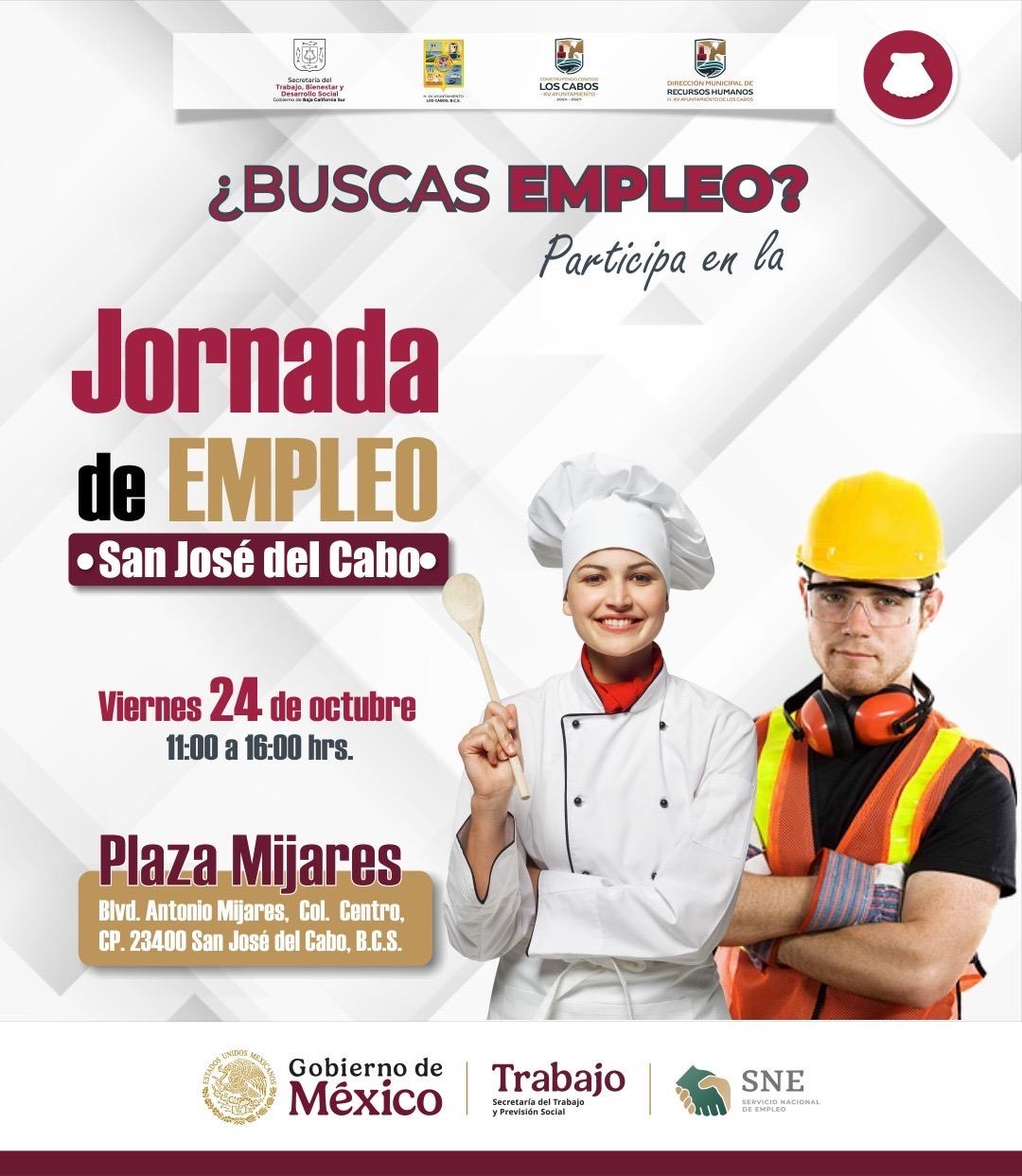 Este 24 de octubre, realizarán Jornada de Empleo en San José del Cabo
