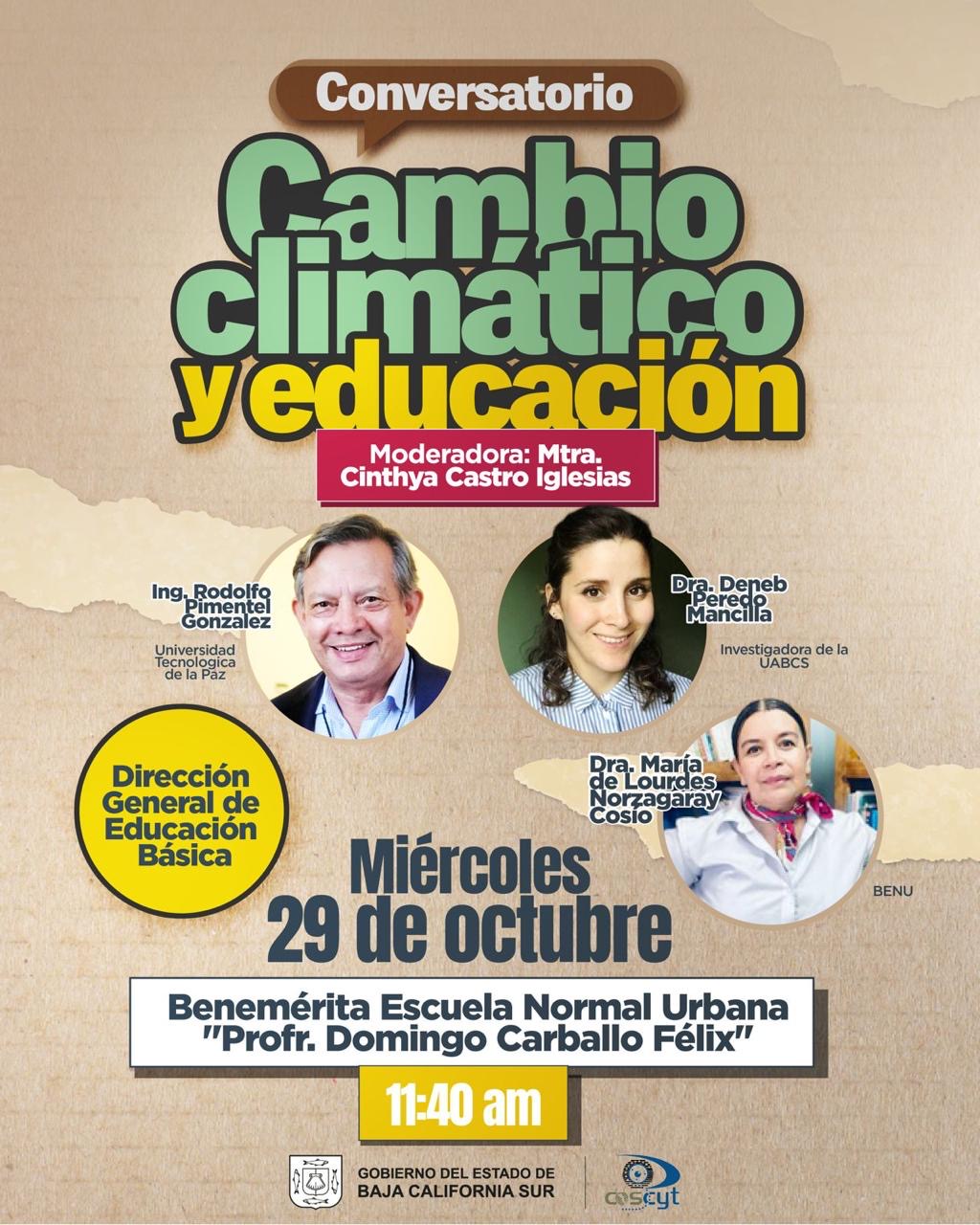 COSCYT invita al Conversatorio “Cambio Climático y Educación”