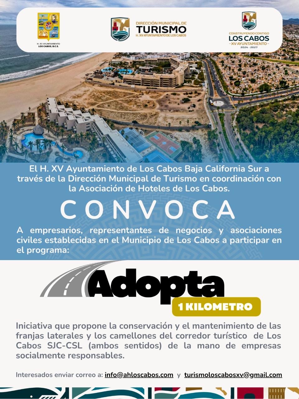 Lanza Ayuntamiento de Los Cabos programa “Adopta 1 Kilómetro” junto con la Asociación de Hoteles