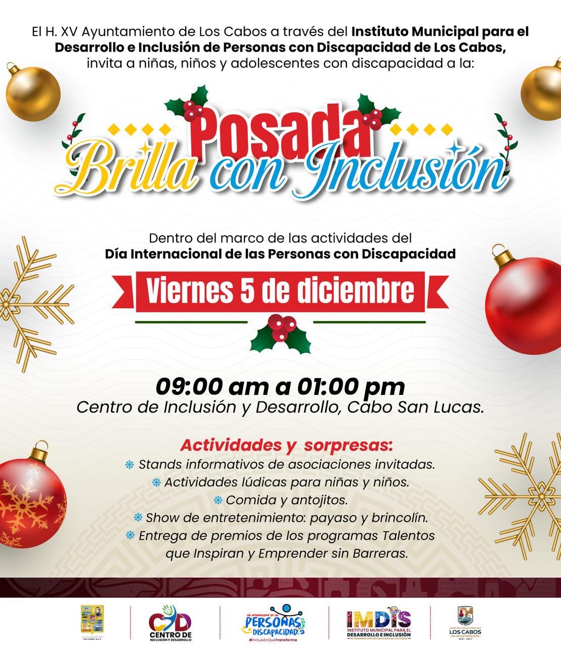 Realizará IMDIS la posada “Brilla con Inclusión” en Cabo San Lucas