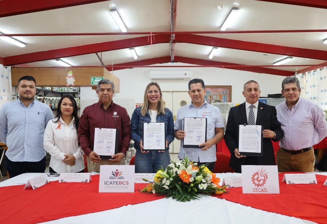 Consolidan ICATEBCS y CECATI colaboración para ampliar la formación para el trabajo