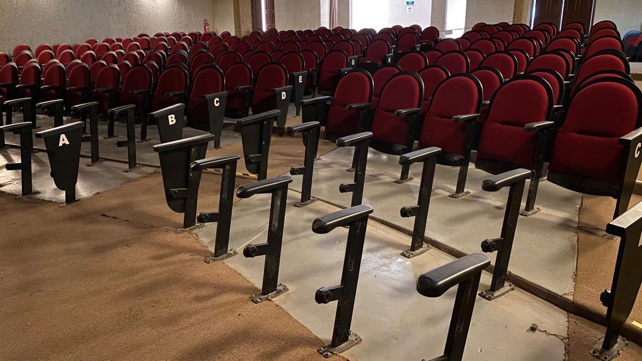 Avanzan trabajos de rehabilitación del Teatro Juárez