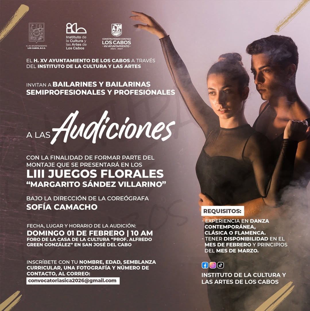 Participa en las audiciones para montaje coreográfico de los LIII Juegos Florales“Margarito Sández Villarino”