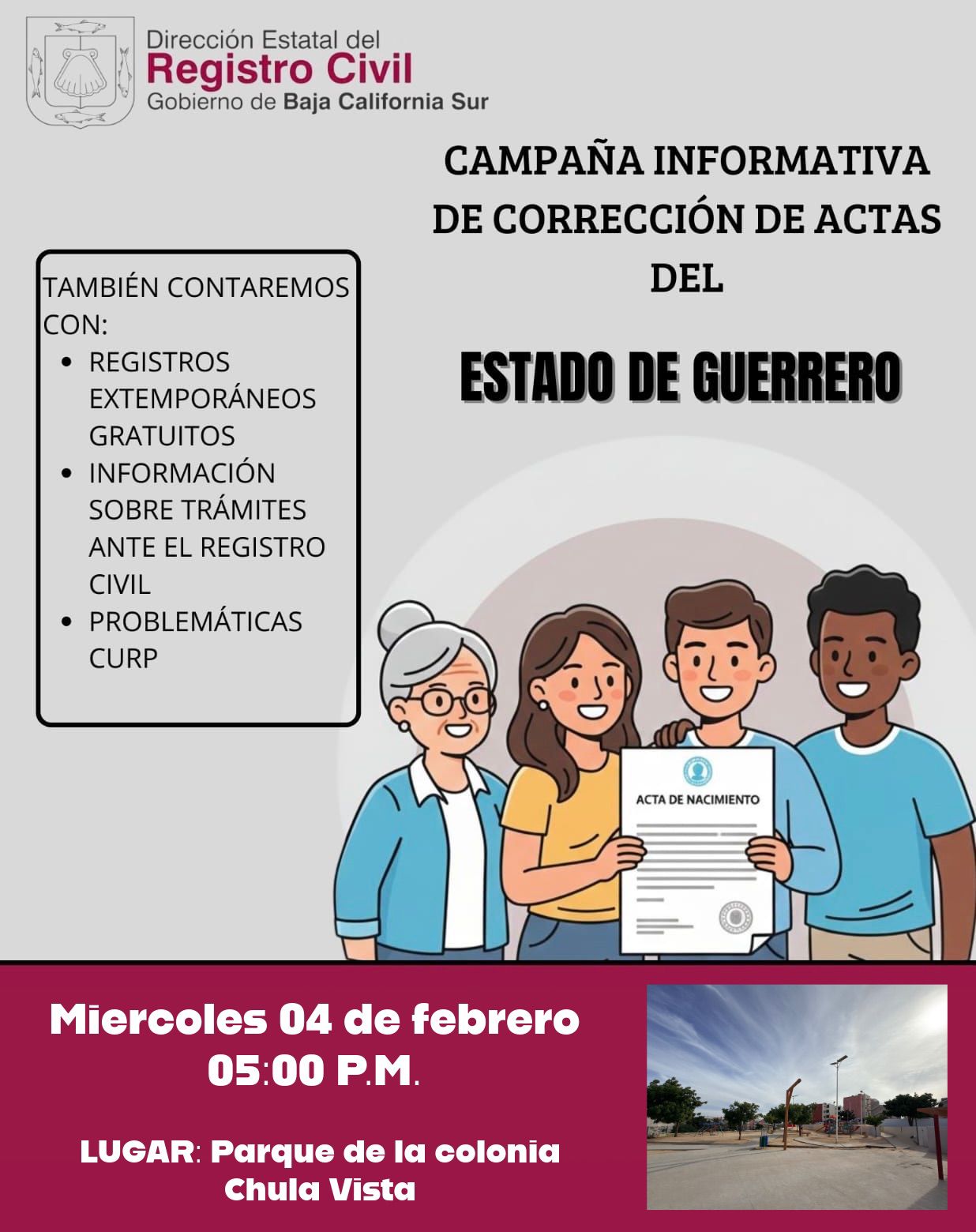 Respalda Gobierno de Los Cabos jornadas informativas del Registro Civil en coloniasde Cabo San Lucas