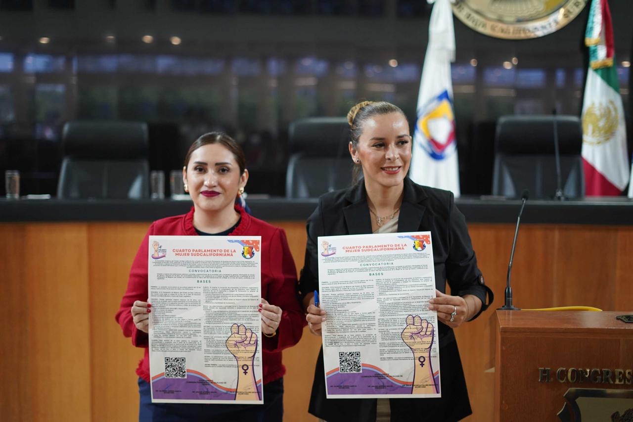 Presenta el Congreso de BCS la convocatoria para el 4. ° Parlamento de la Mujer Sudcaliforniana