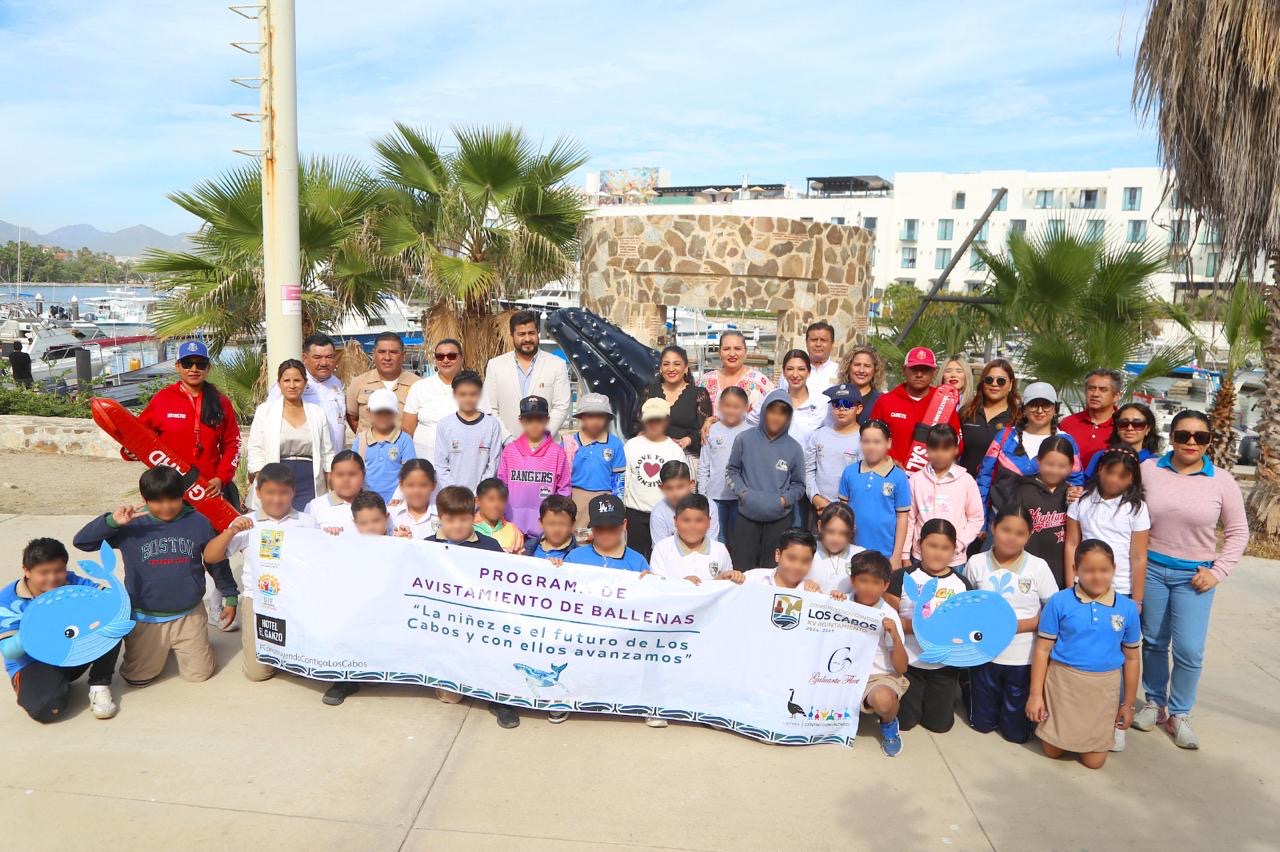 Inicia Gobierno de Los Cabos el programa de avistamiento de ballenas para niñez de nivel primaria