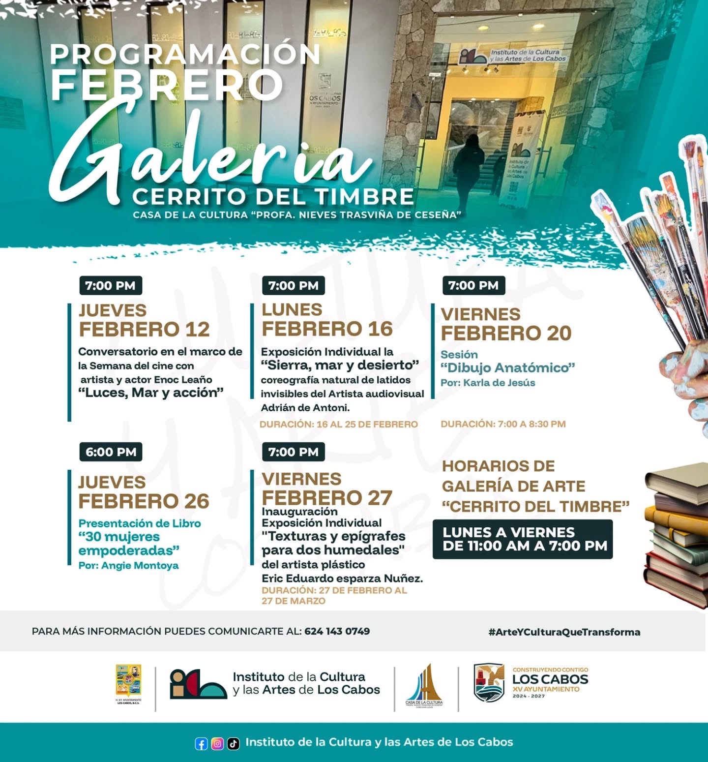 ICA presenta la agenda cultural de febrero 2026 en la Galería Cerrito del Timbre