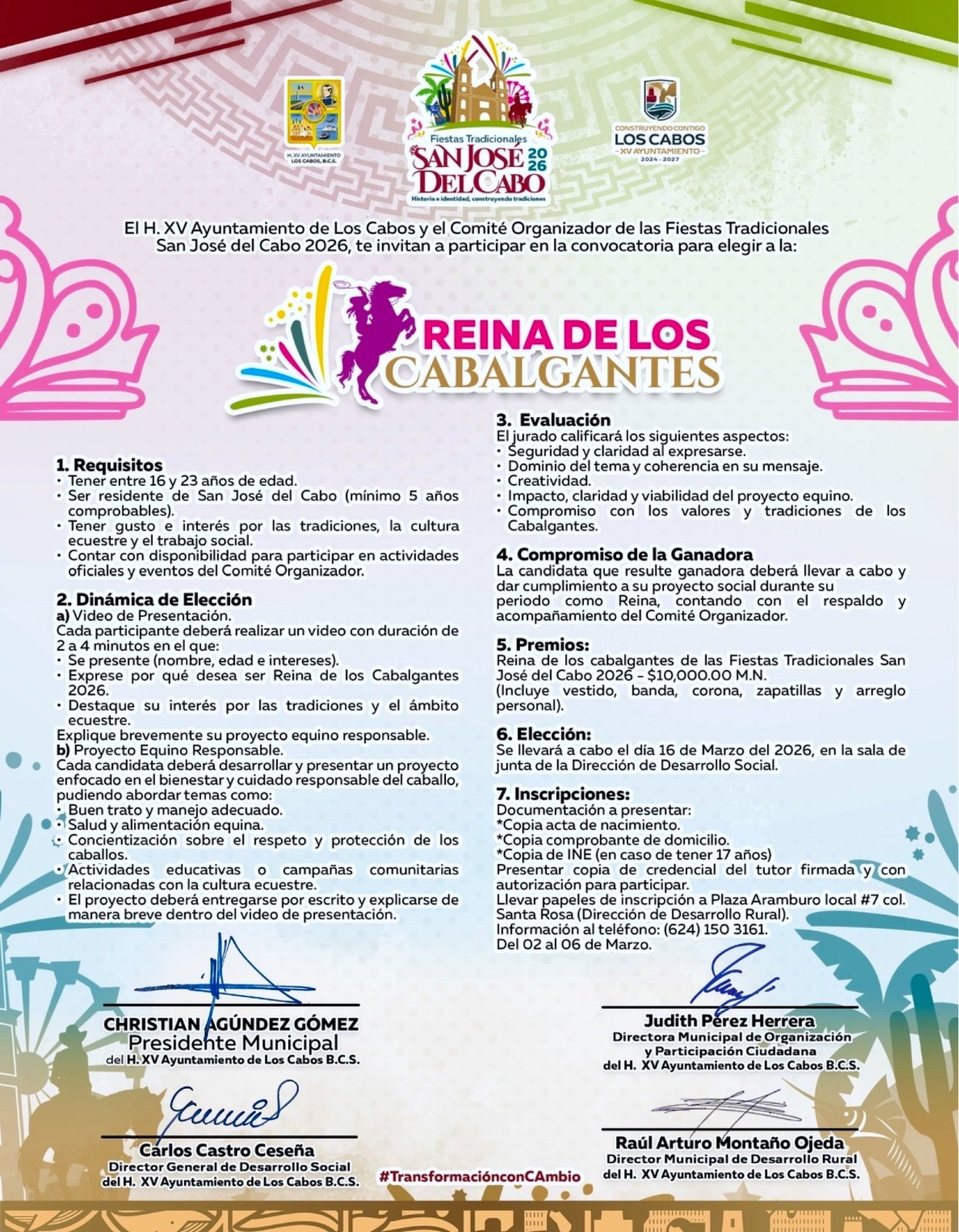 Invitan a la Gran Cabalgata de San José del Cabo y elección de la Reina de los Cabalgantes 2026