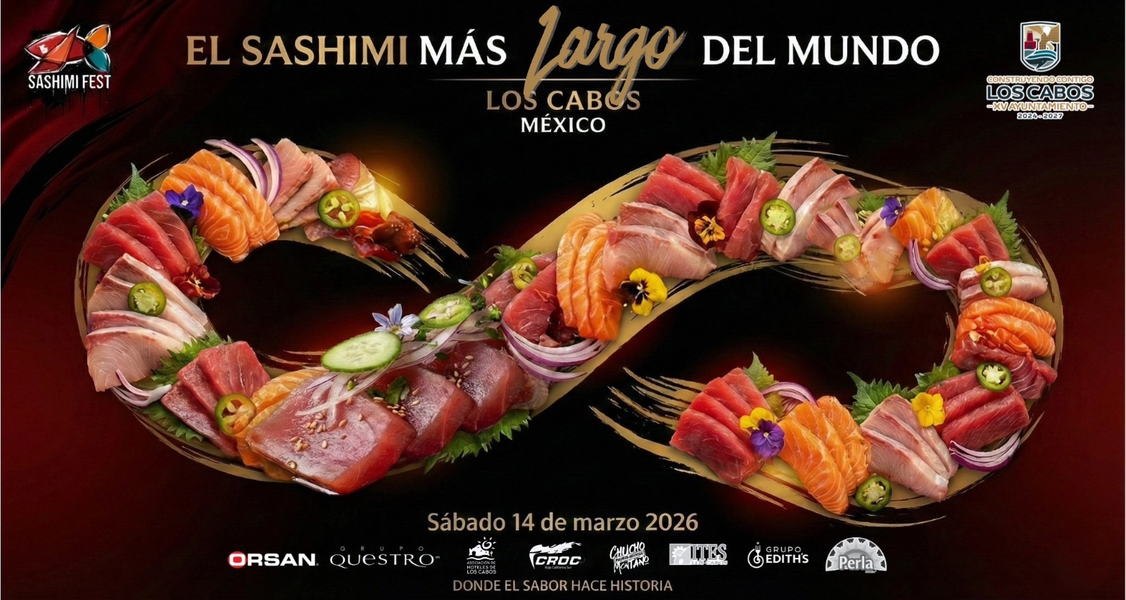 Invitan a disfrutar del Sashimi Fest Los Cabos 2026 en plaza Antonio Mijares