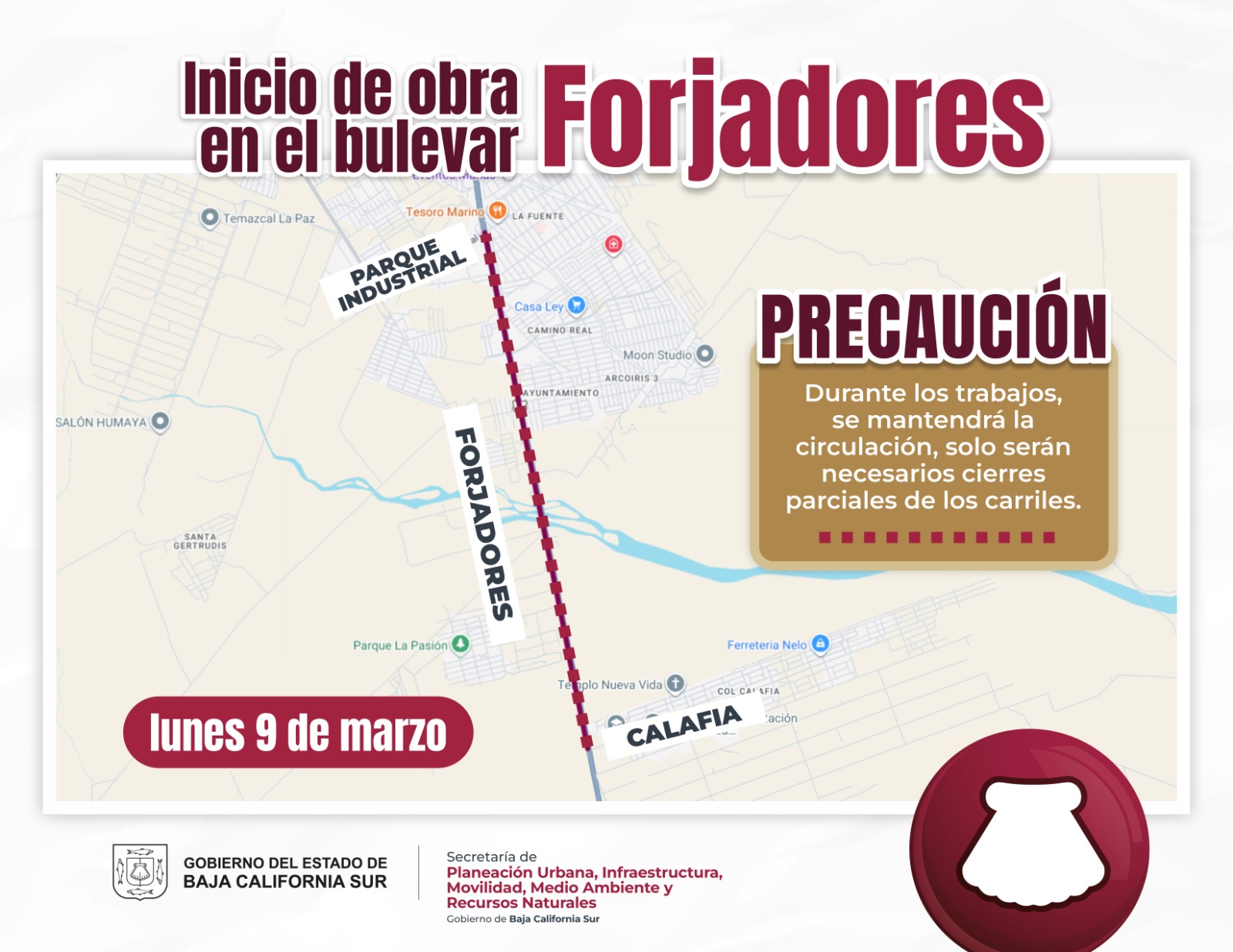 Iniciará SEPUIMM rehabilitación de la carretera Transpeninsular en tramo Calafia–Parque Industrial