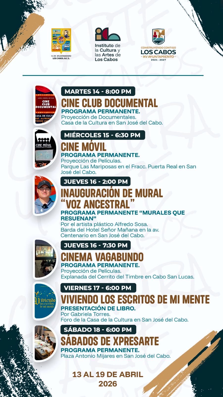 Promueve Ayuntamiento de Los Cabos acceso a las artes con cartelera cultural en espacios públicos