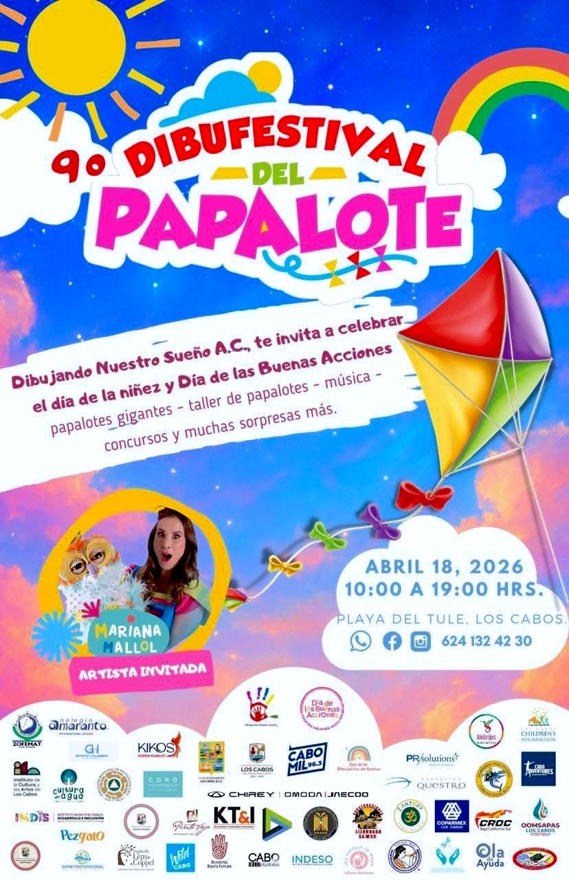 Este sábado 18 de abril es el 9° Dibufestival del Papalote en la playa El Tule