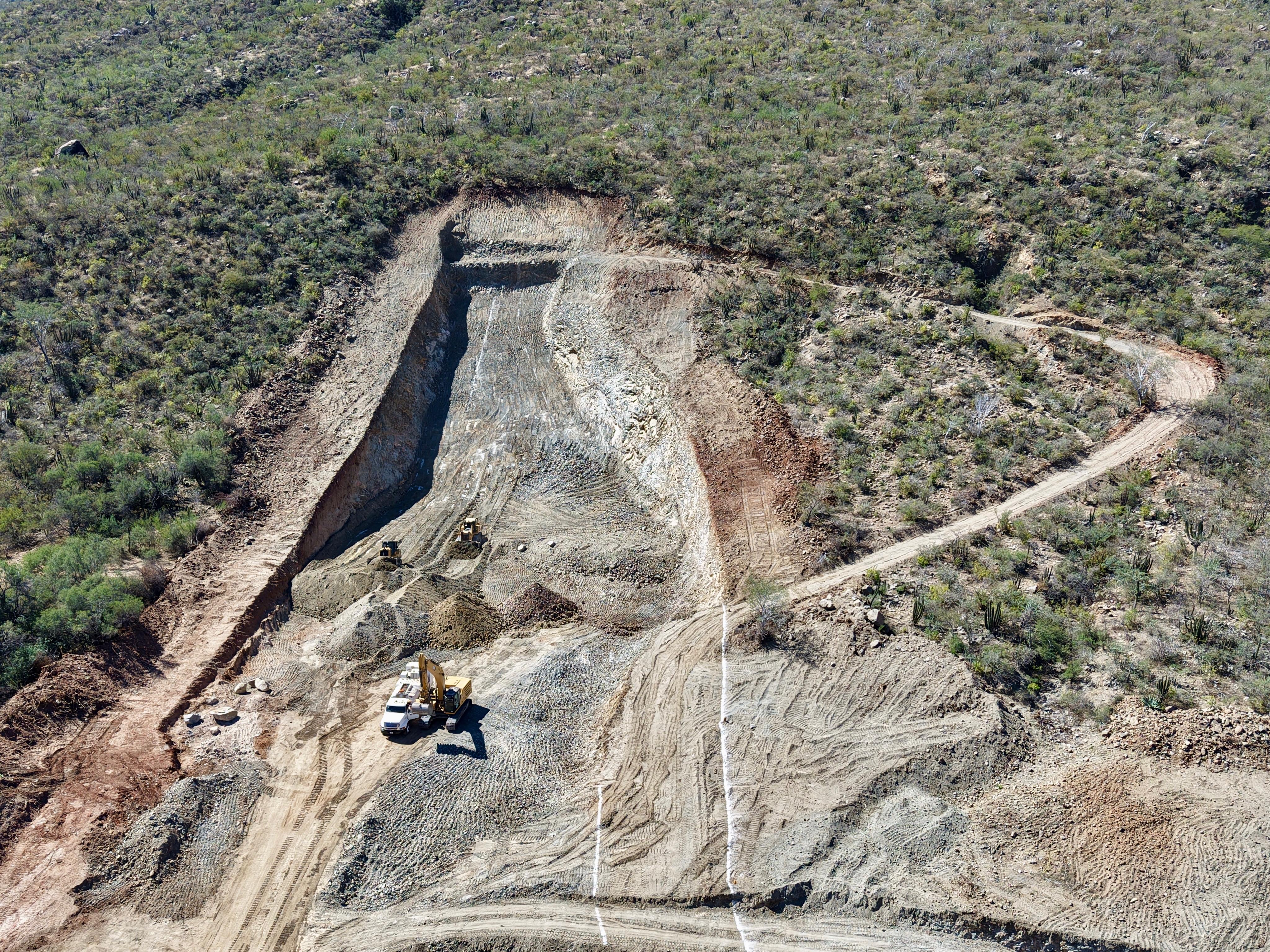 El Gobierno de México avanza en la construcción de la presa El Novillo, para garantizar agua a más de 250 mil habitantes de La Paz, BCS