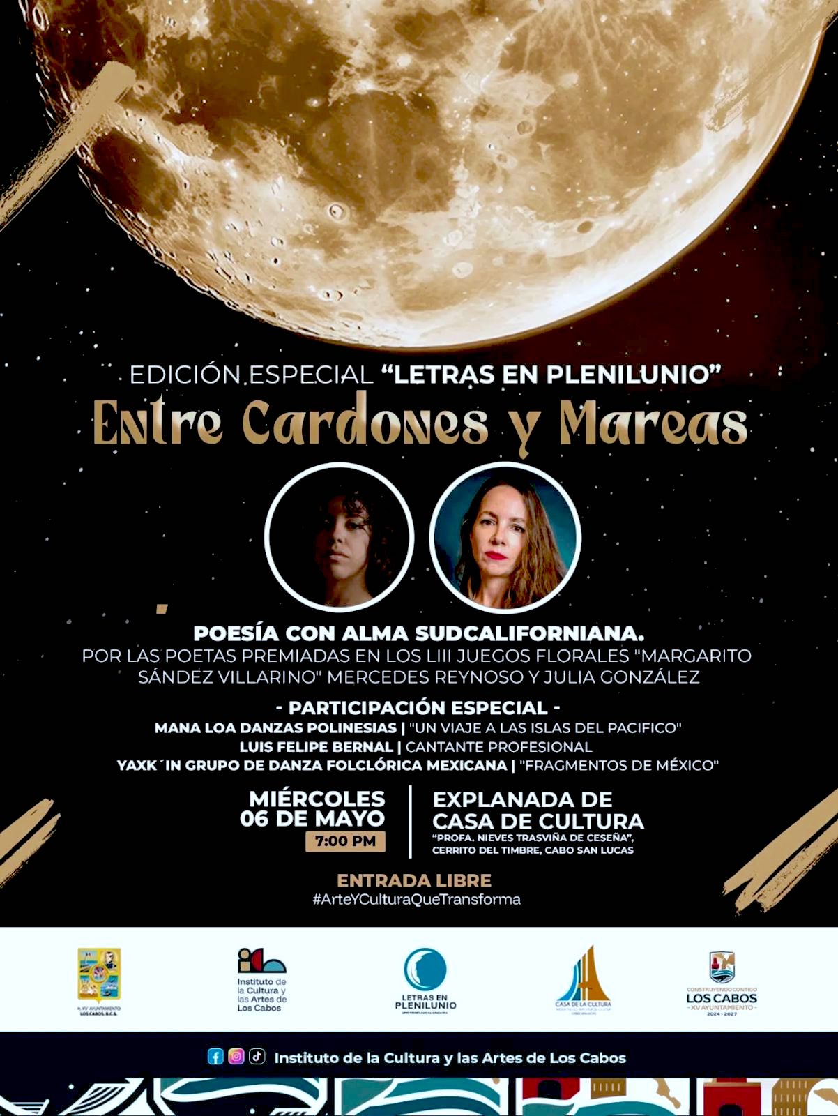 ICA invita a “Letras en Plenilunio: Entre Cardones y Mareas” en Cabo San Lucas