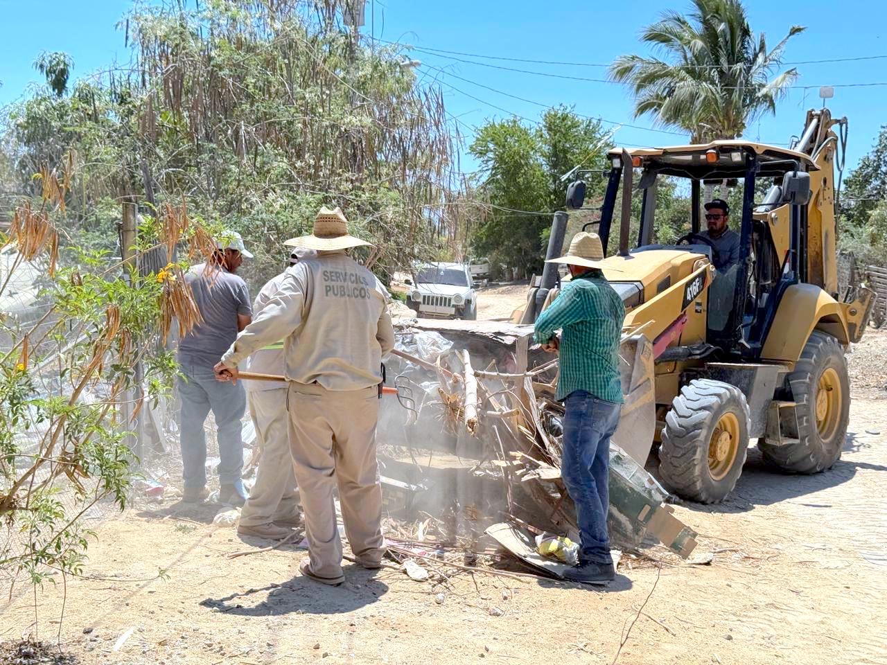 Retira Servicios Públicos más de 920 toneladas de ramas y cacharros en La Ballena Etapa 2
