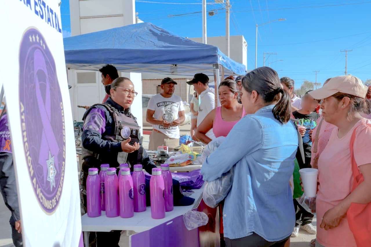 Mesa Violeta realiza jornada de proximidad social en la colonia La Ballena, en San José del Cabo