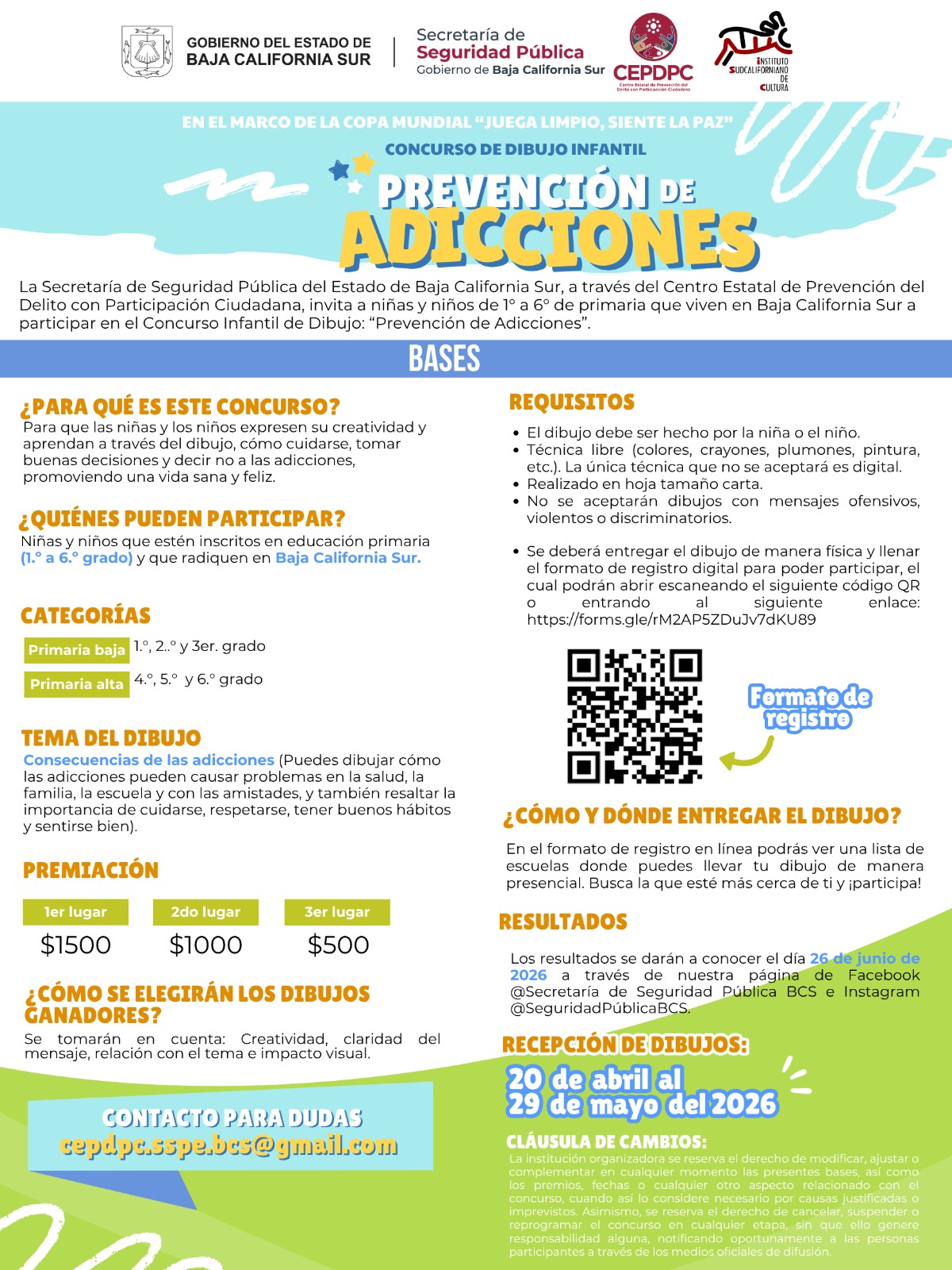 Invita SSPE a niñas y niños a participar en concurso de dibujo sobre prevención de adicciones